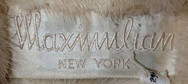 Evening coat, Maximilian, silk, fur, American
