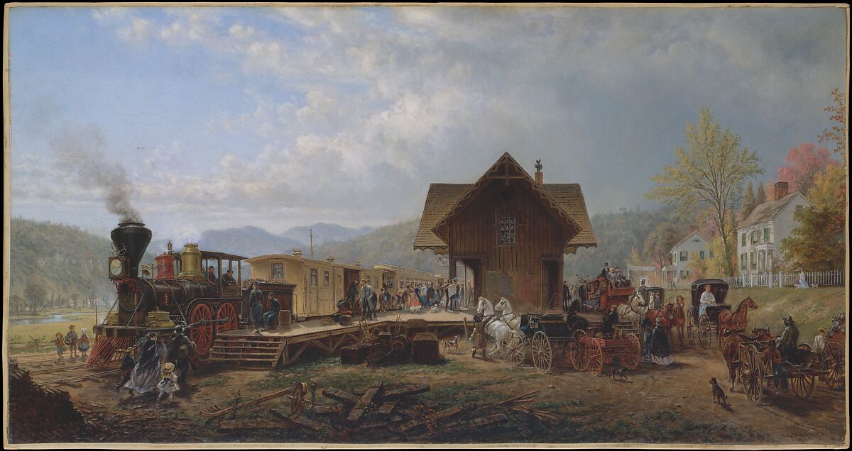 The 9:45 Accommodation, Edward Lamson Henry (American, Charleston, South Carolina 1841–1919 Ellenville, New York), Oil on canvas, American 