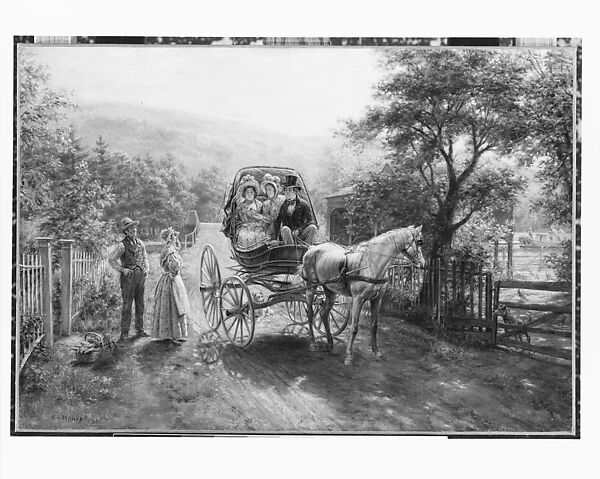 A Carriage Ride, Edward Lamson Henry (American, Charleston, South Carolina 1841–1919 Ellenville, New York), Oil on canvas, American
