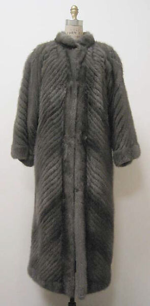 Coat, House of Dior (French, founded 1946), fur, leather, plastic, French 