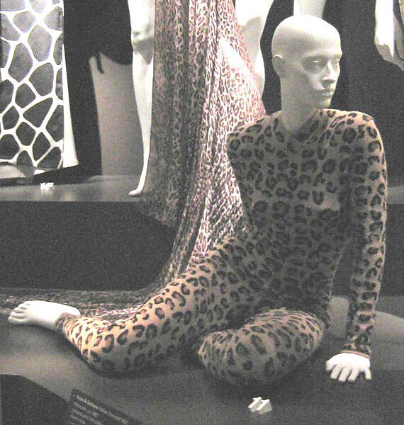 Ensemble, Azzedine Alaïa (French (born Tunisia), Tunis 1935–2017 Paris), a,b) synthetic/wool blend; c) leather, metal; d,e) leather, French