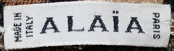 Ensemble, Azzedine Alaïa (French (born Tunisia), Tunis 1935–2017 Paris), a,b) synthetic/wool blend; c) leather, metal; d,e) leather, French