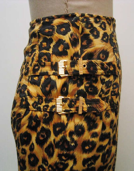 Skirt, Gianni Versace (Italian, founded 1978), wool/synthetic blend, synthetic, metal, Italian