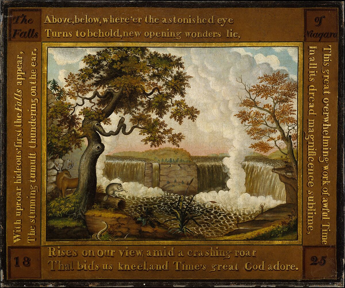 The Falls of Niagara, Edward Hicks  American, Oil on canvas, American