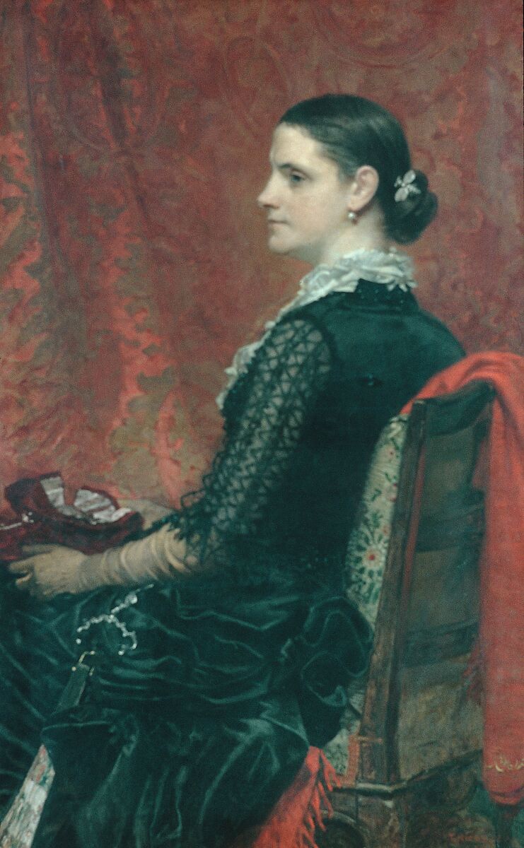 Mrs. Thomas Hicks, Thomas Hicks (American, Newton, Pennsylvania 1823–1890 Trenton Falls, New York), Oil on canvas, American 