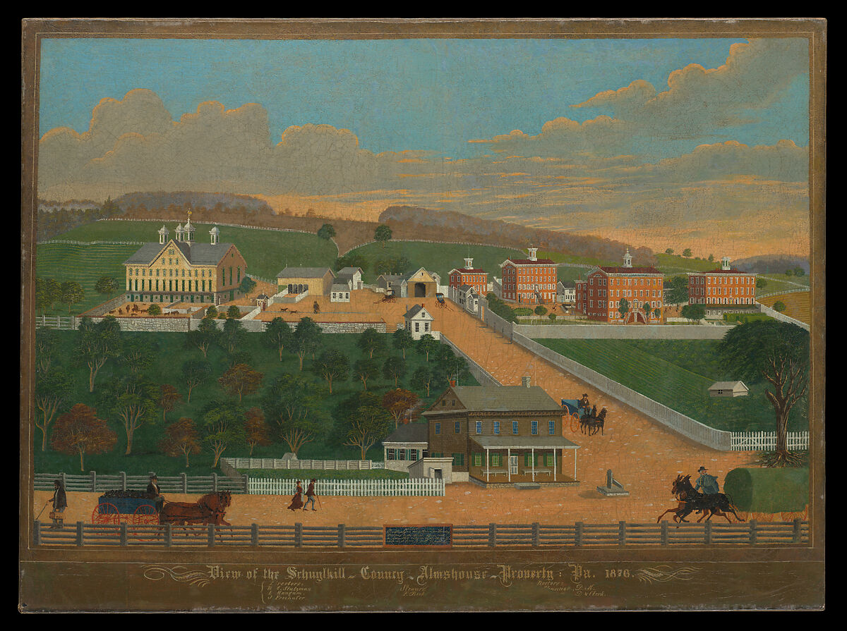 View of the Schuylkill County Almshouse Property, Charles C. Hofmann (1820–1882), Oil on canvas, American 