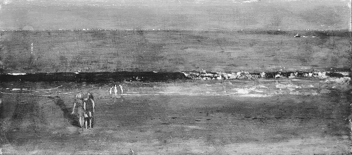 The Beach, Late Afternoon, Winslow Homer (American, Boston, Massachusetts 1836–1910 Prouts Neck, Maine), Oil on wood, American