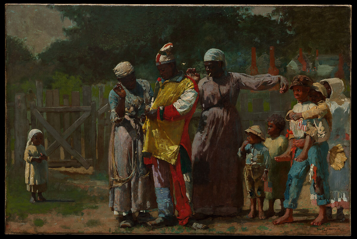 Dressing for the Carnival, Winslow Homer (American, Boston, Massachusetts 1836–1910 Prouts Neck, Maine), Oil on canvas, American 