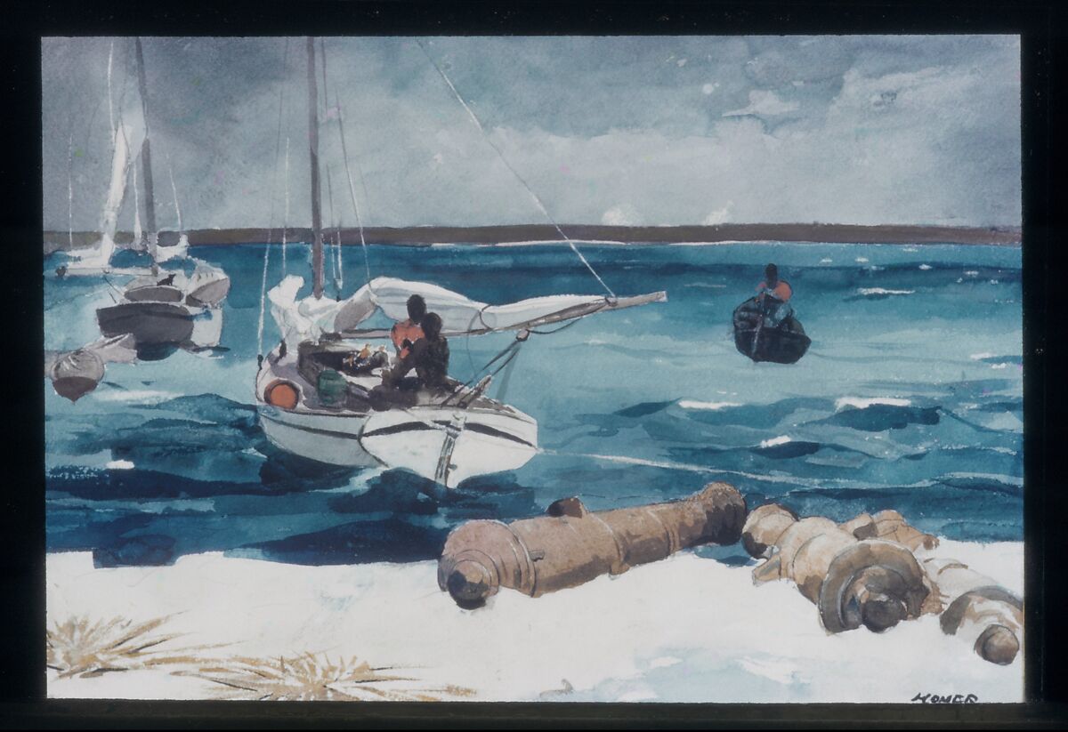 Nassau, Winslow Homer (American, Boston, Massachusetts 1836–1910 Prouts Neck, Maine), Watercolor and graphite on off-white wove paper, American