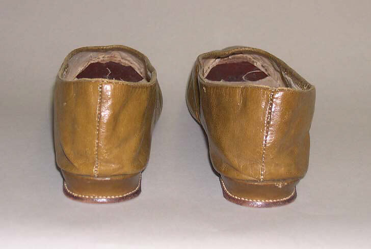 Slippers, leather, American