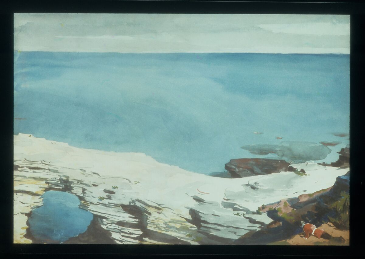 Natural Bridge, Bermuda, Winslow Homer (American, Boston, Massachusetts 1836–1910 Prouts Neck, Maine), Watercolor and graphite on white wove paper, American