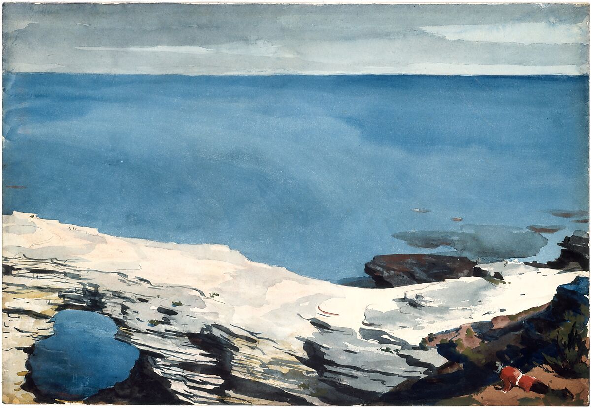 Natural Bridge, Bermuda, Winslow Homer (American, Boston, Massachusetts 1836–1910 Prouts Neck, Maine), Watercolor and graphite on white wove paper, American