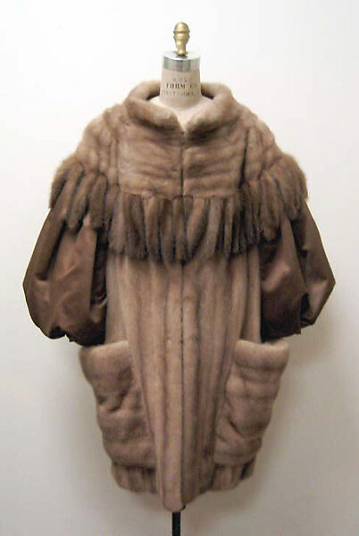 Coat, Christian Lacroix (French, born 1951), fur, silk, French 