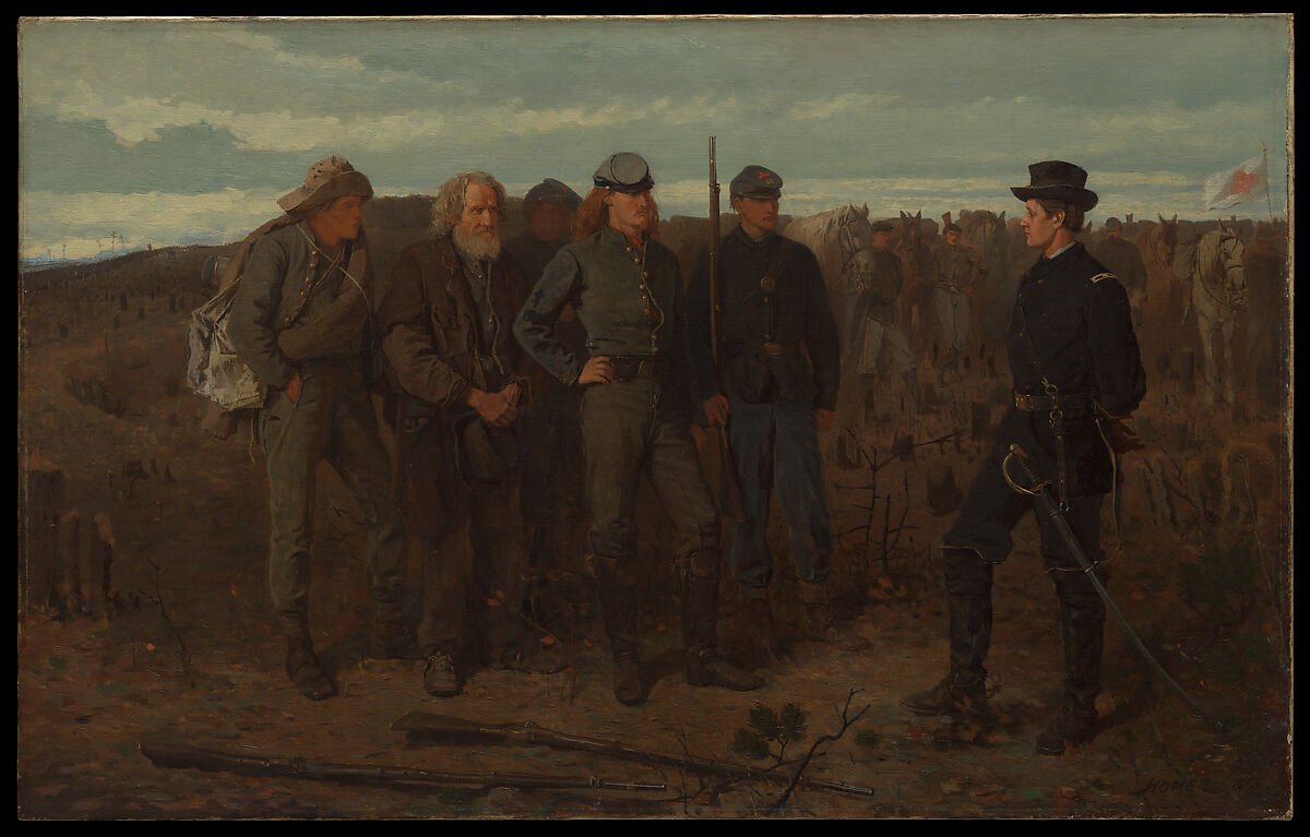 Prisoners from the Front, Winslow Homer (American, Boston, Massachusetts 1836–1910 Prouts Neck, Maine), Oil on canvas, American
