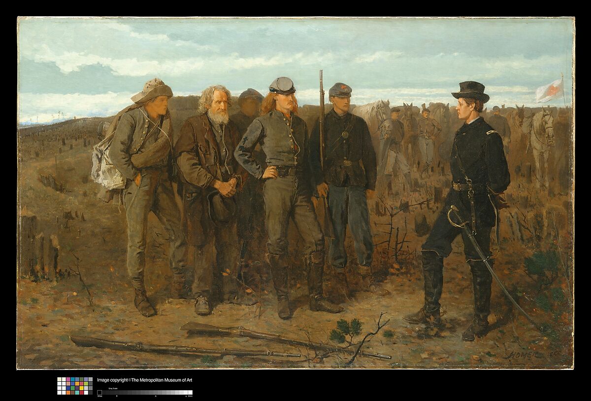 Prisoners from the Front, Winslow Homer (American, Boston, Massachusetts 1836–1910 Prouts Neck, Maine), Oil on canvas, American