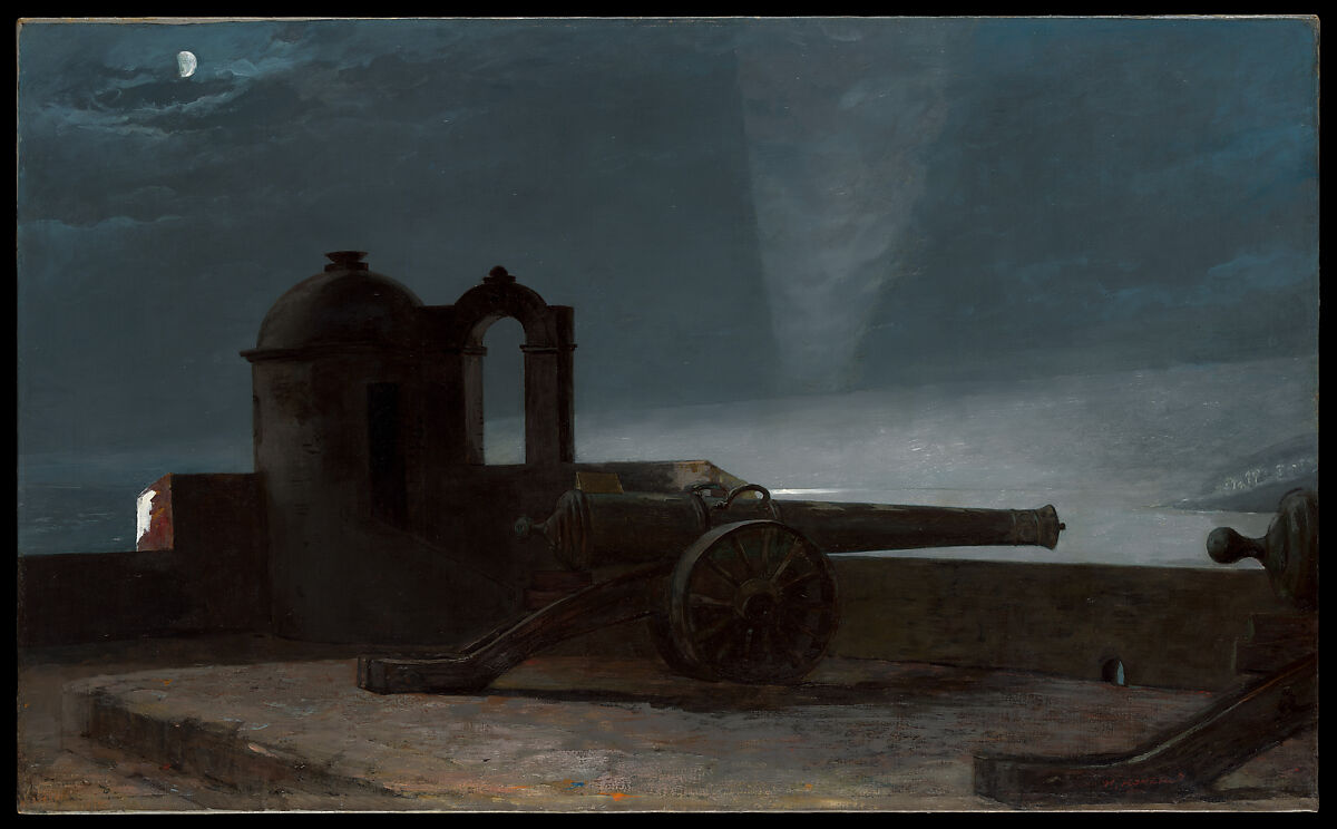 Searchlight on Harbor Entrance, Santiago de Cuba, Winslow Homer (American, Boston, Massachusetts 1836–1910 Prouts Neck, Maine), Oil on canvas, American 