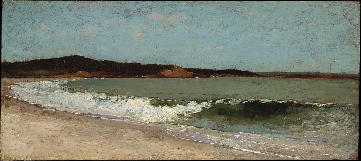 Study for Eagle Head, Manchester, Massachusetts, Winslow Homer (American, Boston, Massachusetts 1836–1910 Prouts Neck, Maine), Oil on wood, American 