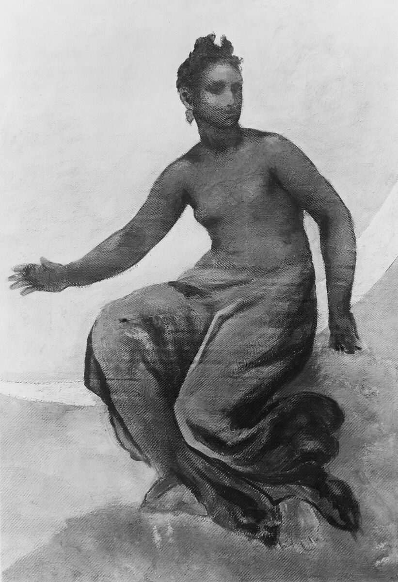 Anahita: A Study for "The Flight of Night", William Morris Hunt (American, Brattleboro, Vermont 1824–1879 Appledore, New Hampshire), Oil on canvas, American 