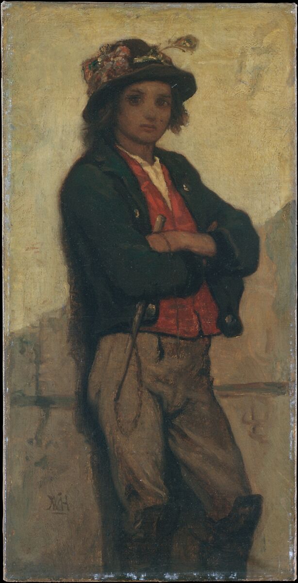Italian Boy, William Morris Hunt (American, Brattleboro, Vermont 1824–1879 Appledore, New Hampshire), Oil on canvas, American