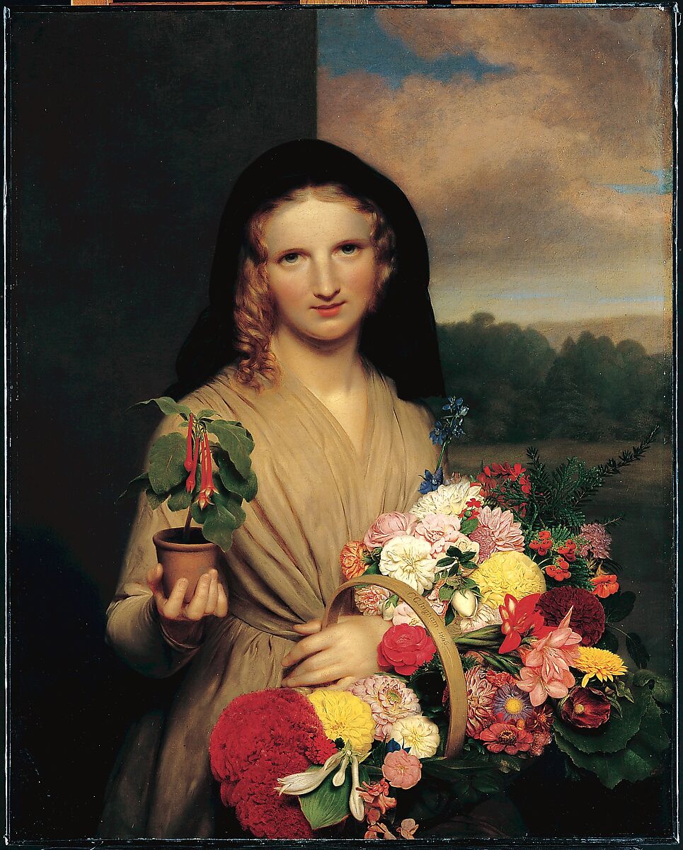 The Flower Girl, Charles Cromwell Ingham (American (born Ireland), Dublin 1786–1863 New York), Oil on canvas, American