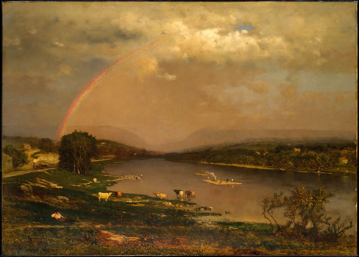 Delaware Water Gap, George Inness (American, Newburgh, New York 1825–1894 Bridge of Allan, Scotland), Oil on canvas, American 