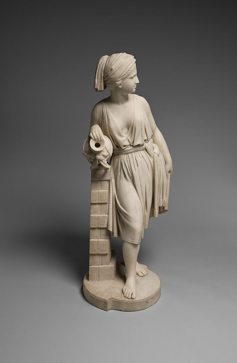 Rebecca at the Well, Chauncey Bradley Ives (1810–1894), Marble, American