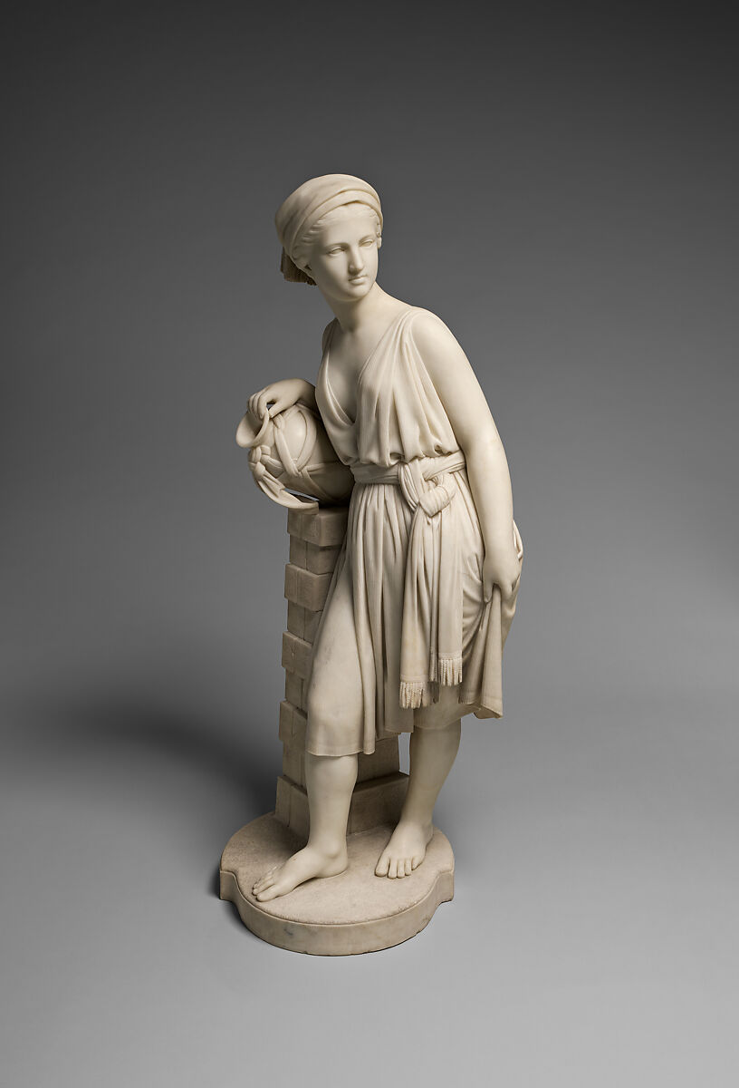 Rebecca at the Well, Chauncey Bradley Ives (1810–1894), Marble, American 