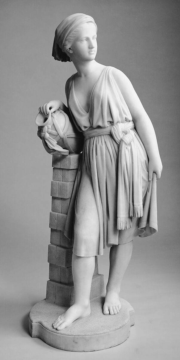 Rebecca at the Well, Chauncey Bradley Ives (1810–1894), Marble, American