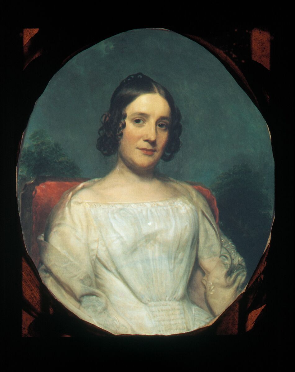 Mrs. Adrian Baucker Holmes, Charles Wesley Jarvis (1812–1868), Oil on canvas, American 