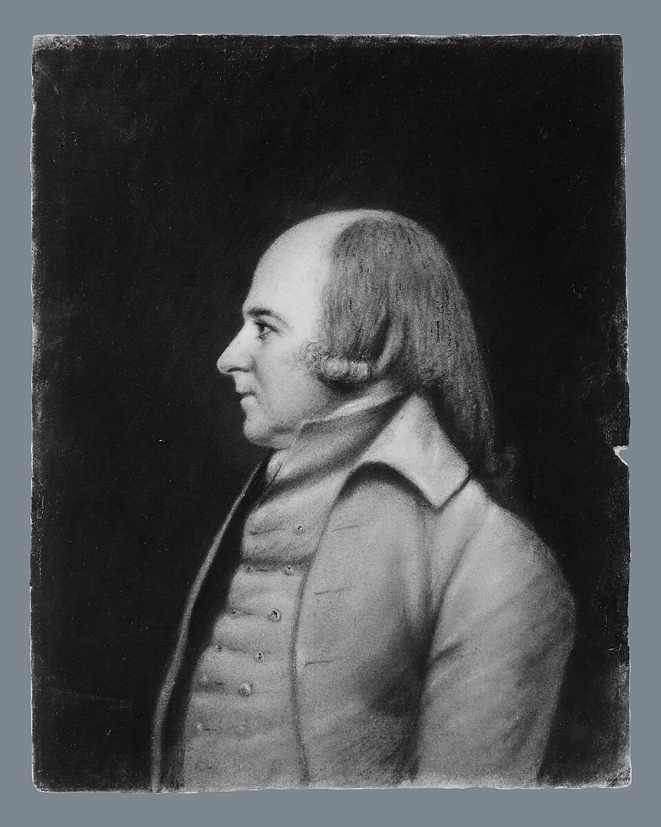 John Adams, James Sharples (ca. 1751–1811), Pastel on gray (now oxidized) laid paper, American