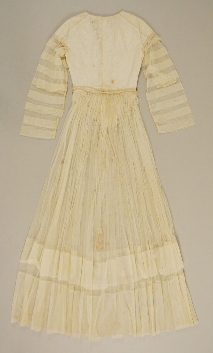 Wedding ensemble, silk, leather, American