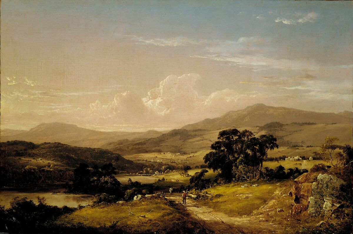 Near Squam Lake, New Hampshire, David Johnson (American, New York 1827–1908 Walden, New York), Oil on canvas, American 