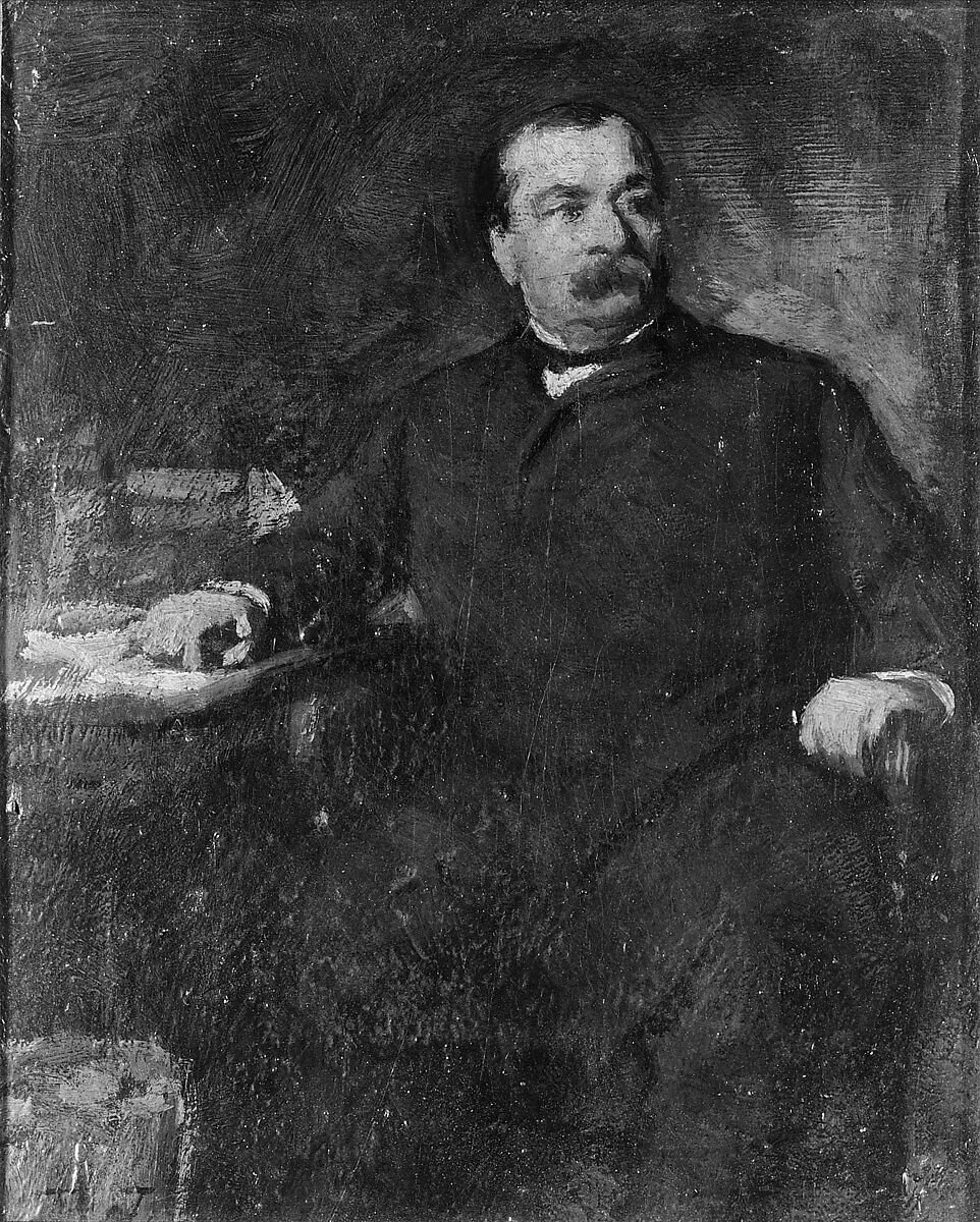 Grover Cleveland, Eastman Johnson (American, Lovell, Maine 1824–1906 New York), Oil on cardboard, American 