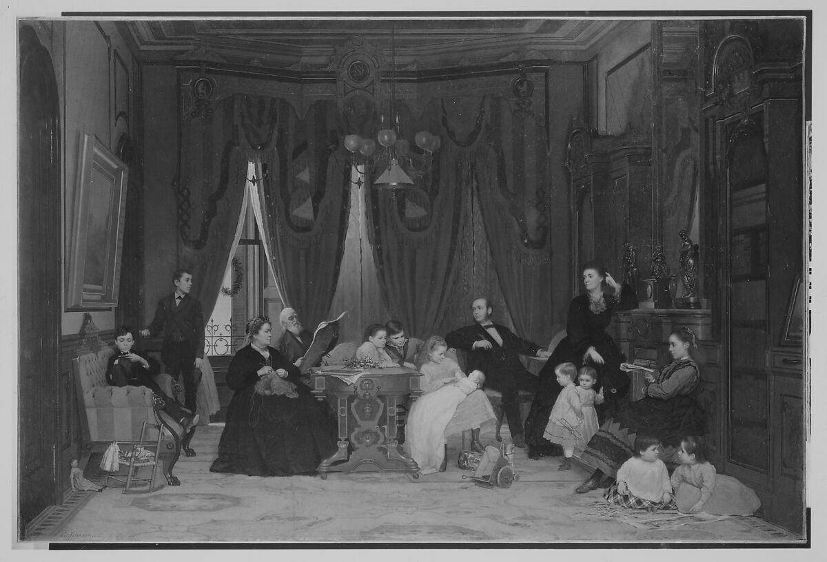 The Hatch Family, Eastman Johnson (American, Lovell, Maine 1824–1906 New York), Oil on canvas, American