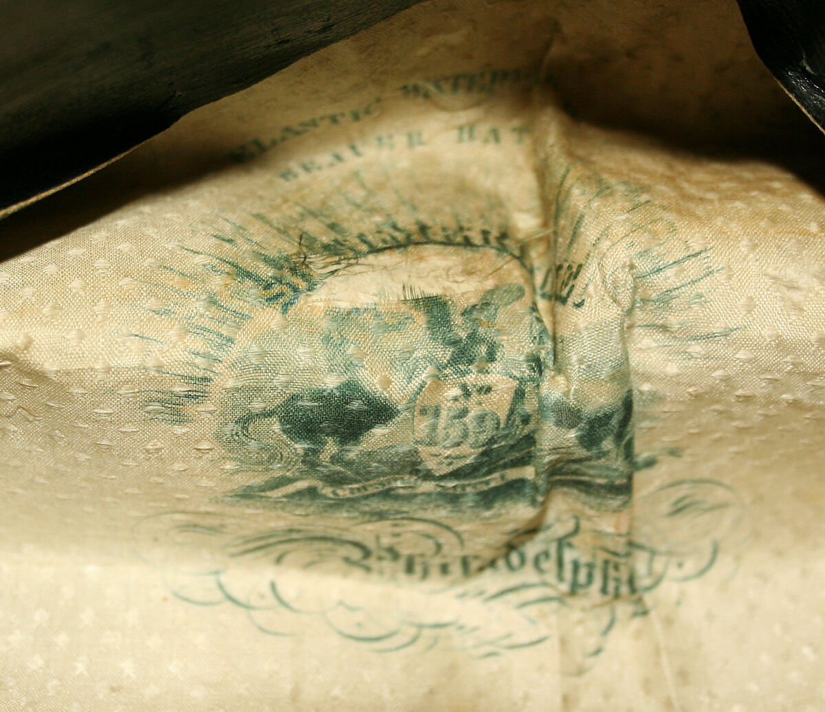 Bicorne, beaver, silk, American