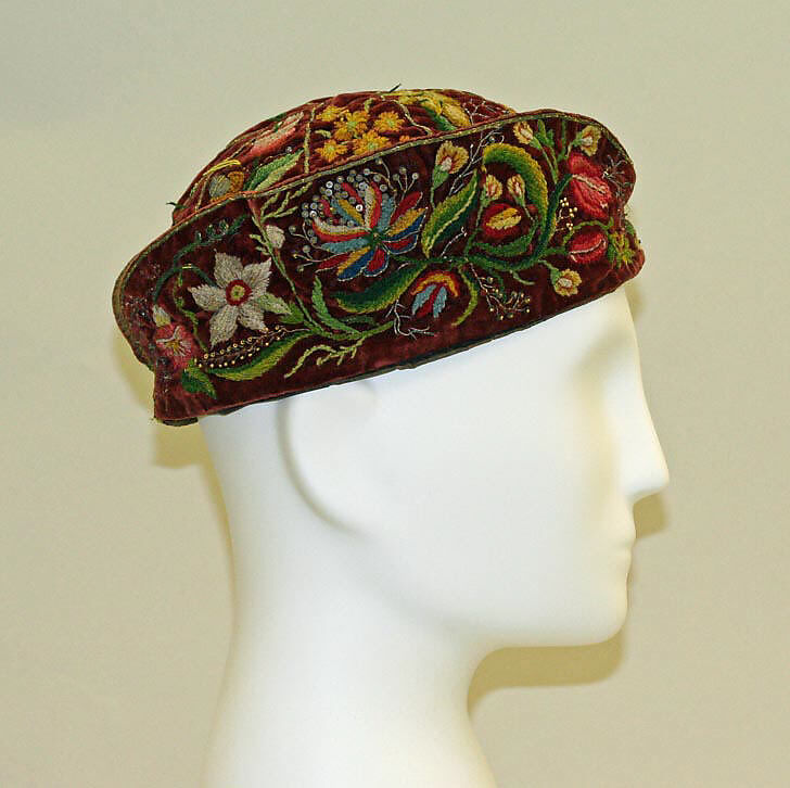Cap, silk, leather, European