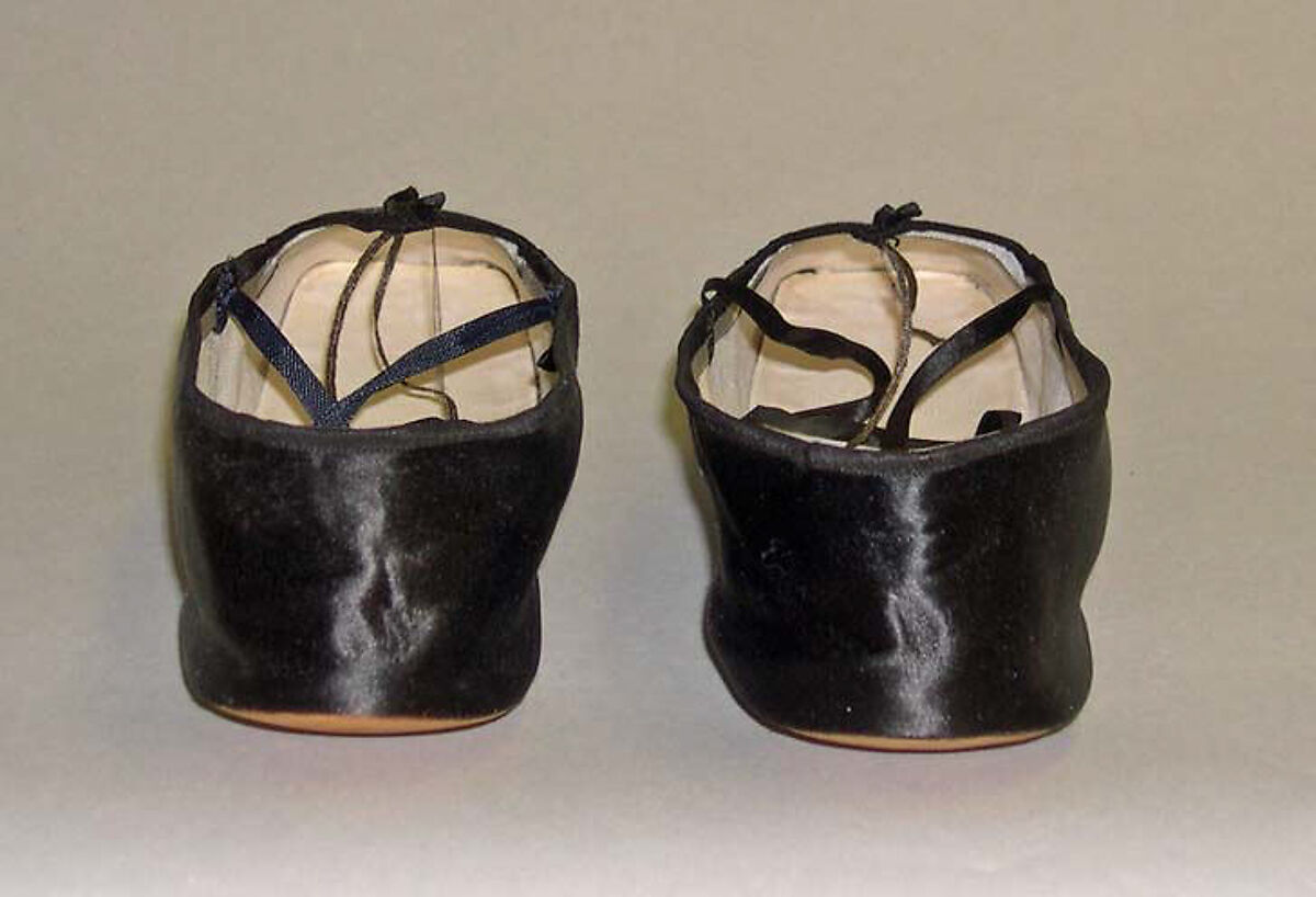 Shoes, silk, leather, American