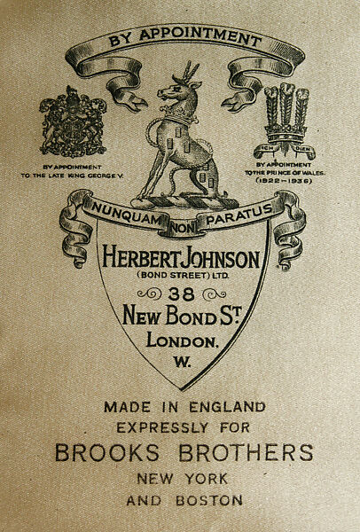 Derby, wool, silk, leather, British