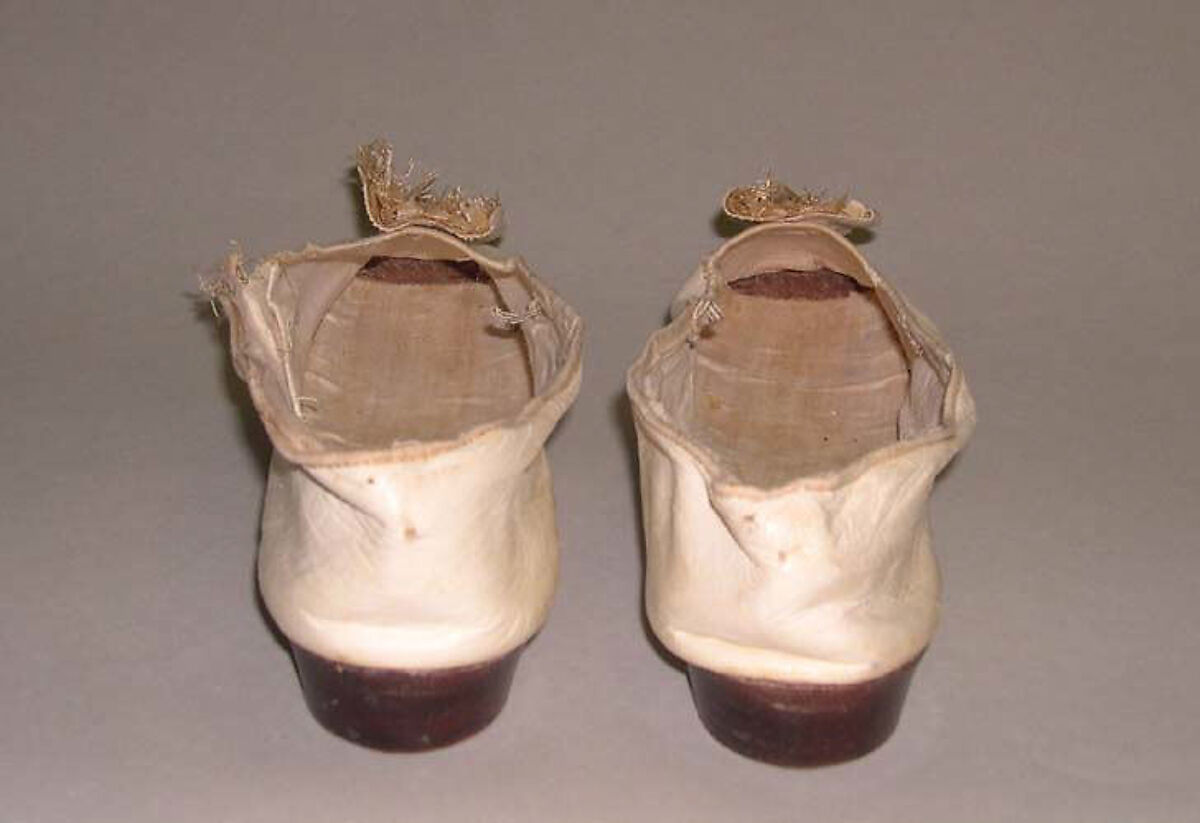 Shoes, leather, silk, American