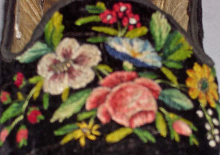 Slippers, silk, American
