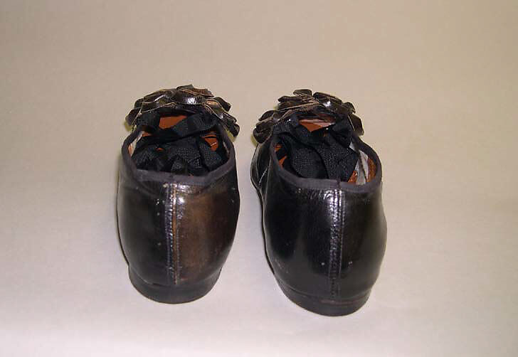 Slippers, leather, American