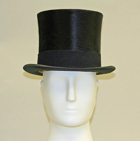 Top hat, silk, wool, British 