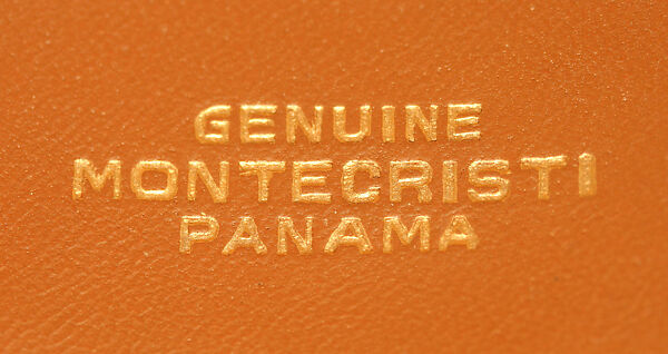 Panama hat, straw, rayon, leather, American