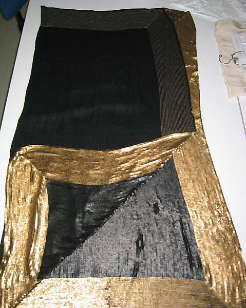 Shawl, Norma Kamali (American, born 1945), silk, sequins, American 