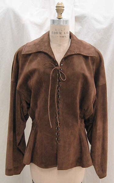 Jacket, Azzedine Alaïa (French (born Tunisia), Tunis 1935–2017 Paris), leather, silk, French 