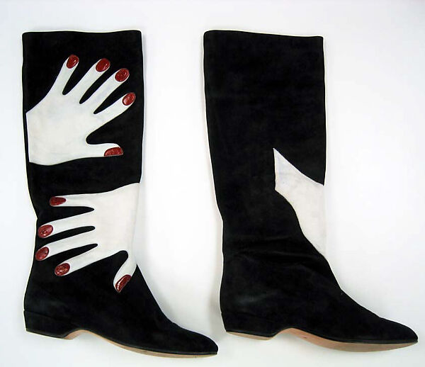 Boots, Andrea Pfister (French, born Italy, 1942), a,b) leather, French