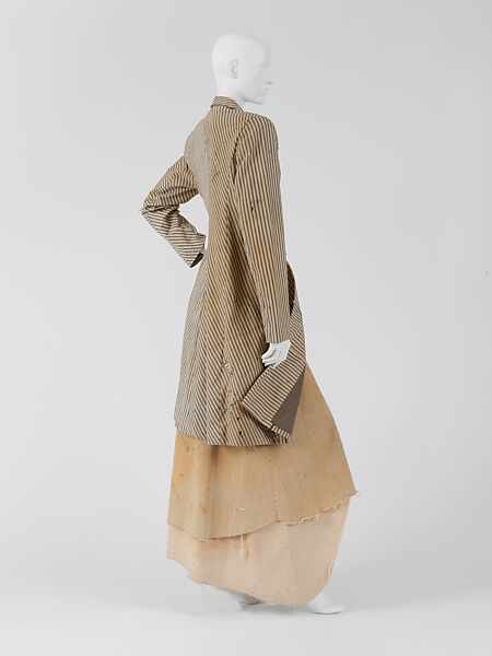 Ensemble, Miguel Adrover (Spanish, born 1965), a) cotton, silk/wool blend, plastic; b) cotton; c) silk, American