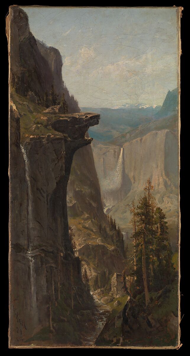 Yosemite Falls, from Glacier Point, William Keith (1839–1911), Oil on canvas, American 