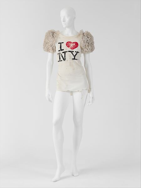 "I Love New York", Miguel Adrover (Spanish, born 1965), cotton, cotton/silk blend; synthetic, American 
