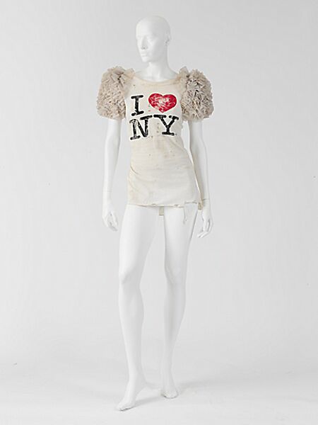 "I Love New York", Miguel Adrover (Spanish, born 1965), cotton, cotton/silk blend; synthetic, American